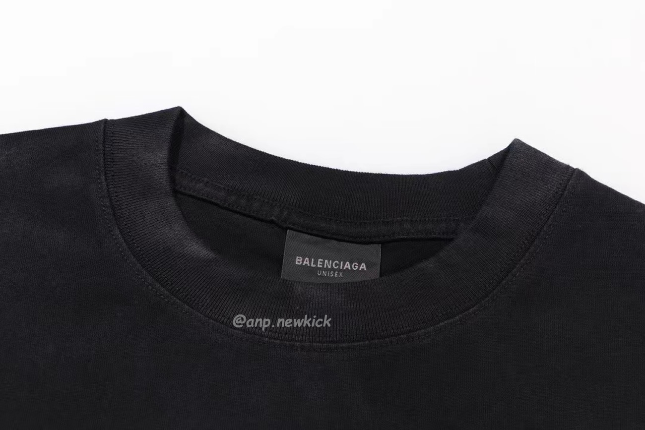 Balenciaga Fw23 Letter Logo Printing Short Sleeve T Shirt (5) - newkick.cc